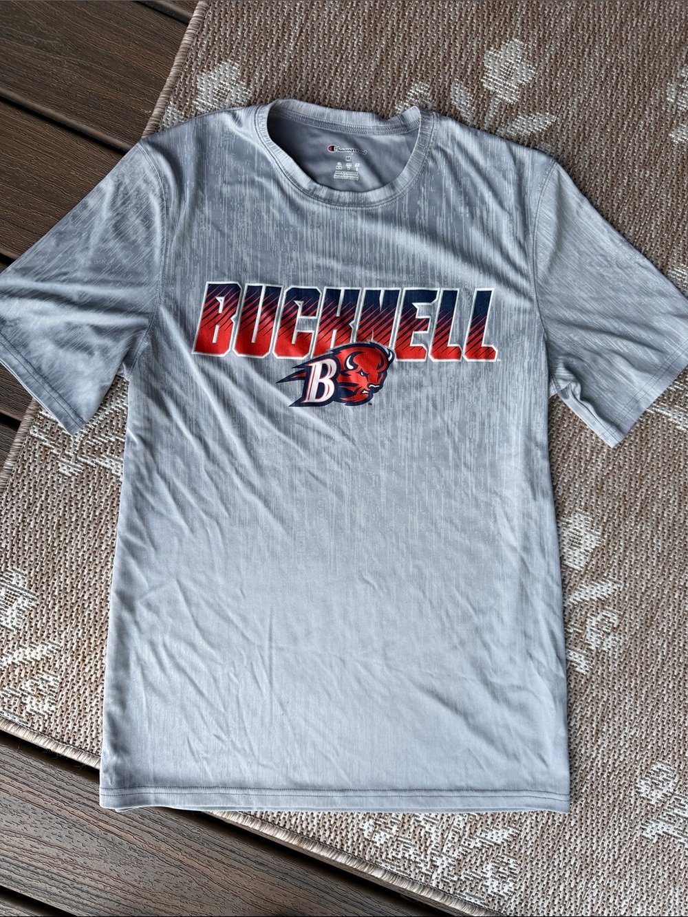 Bucknell Grey Short-Sleeve Logo Tee by Champion